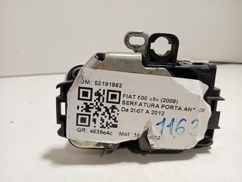 Serratura Porta ANT DX 52191863 Fiat 500 II 2008