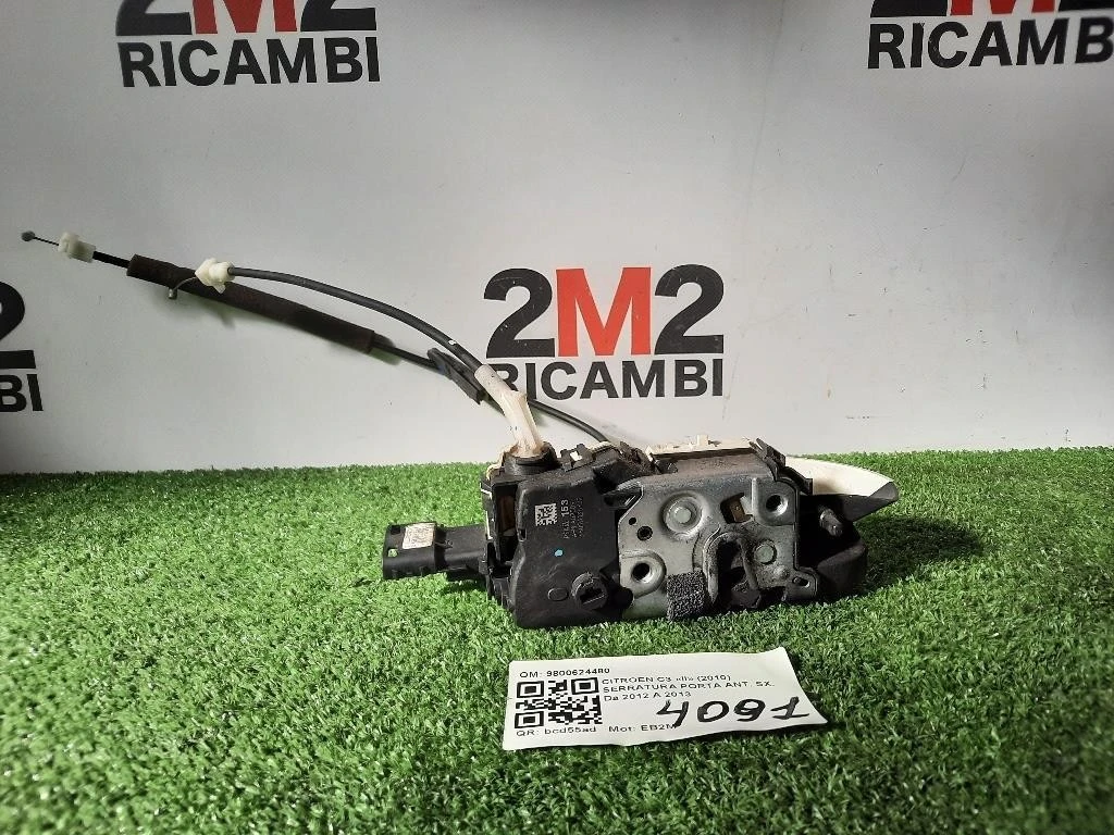 Serratura Porta ANT SX 9800624480 Citroen C3 II 2010