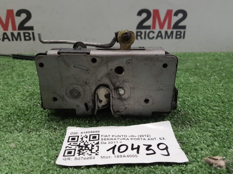 Serratura Porta ANT SX 51905686 Fiat Punto III 2012