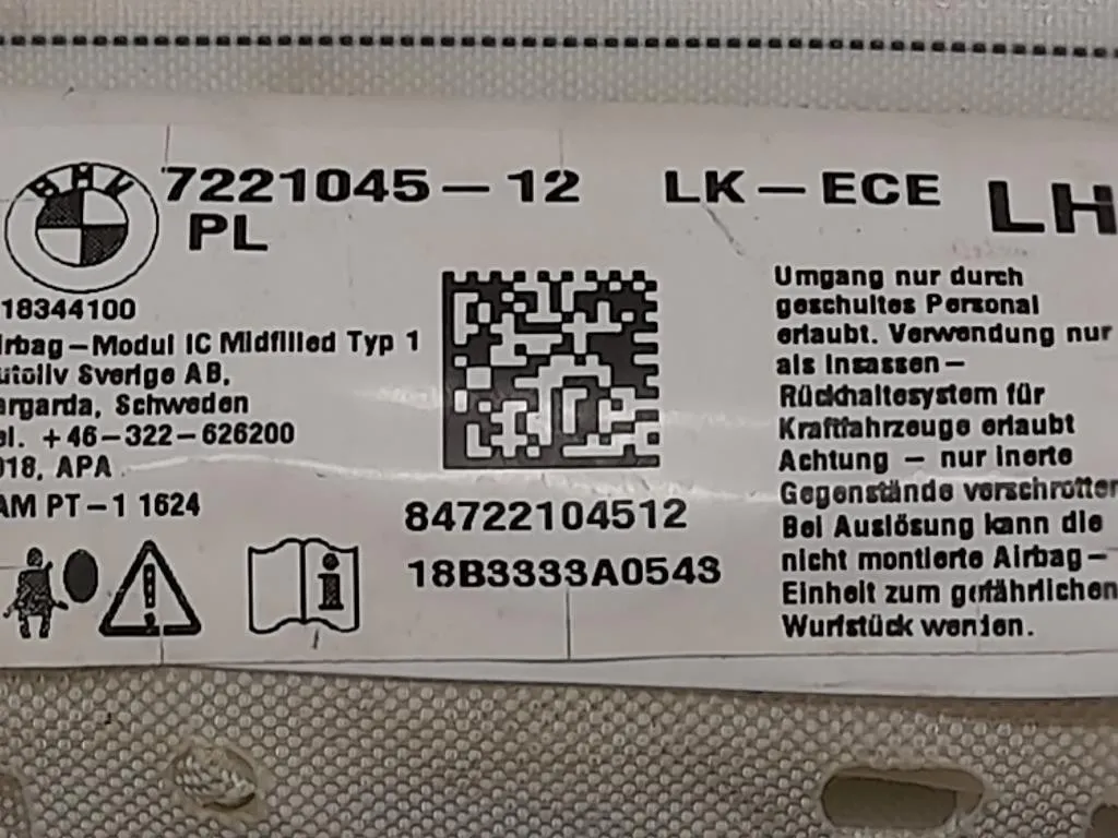 Air-bag A Tendina SX 722104512 Bmw Serie 3 F30 Berlina 2015