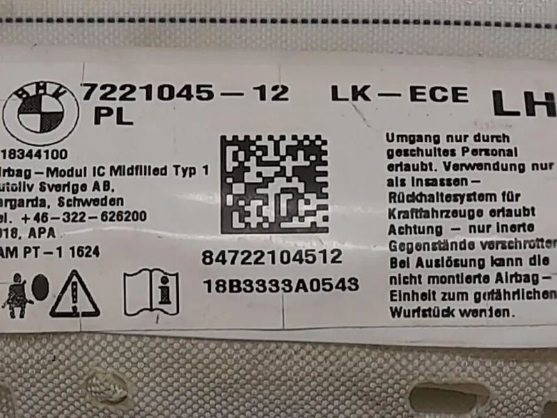 Air-bag A Tendina SX 722104512 Bmw Serie 3 F30 Berlina 2015