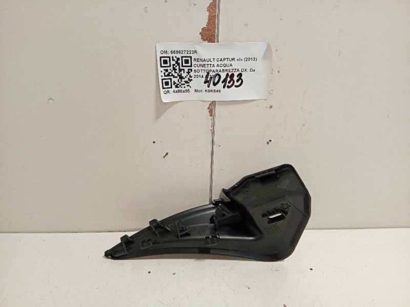 Cunetta Acqua Sottoparabrezza DX 668627223R Renault Captur I 2013