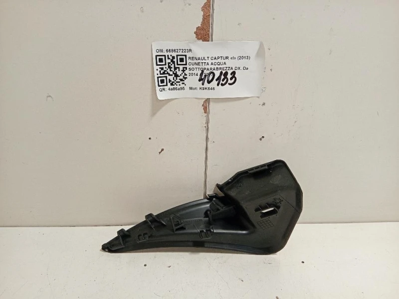 Cunetta Acqua Sottoparabrezza DX 668627223R Renault Captur I 2013