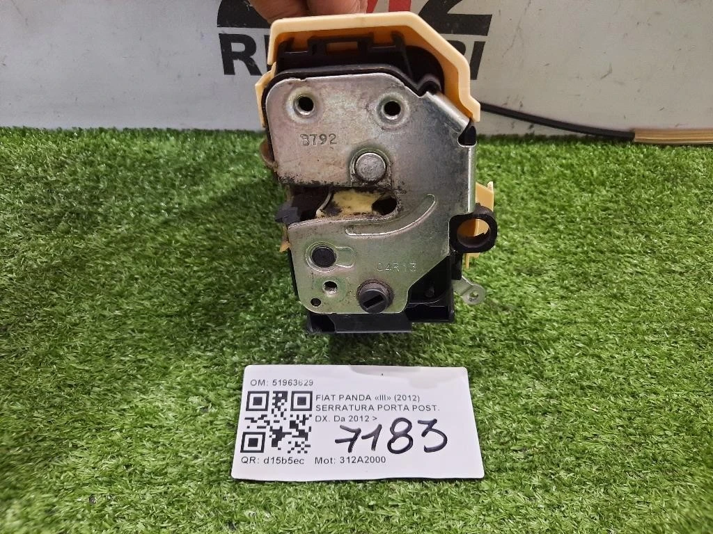 Serratura Porta POST DX 51963629 Fiat Panda III 2012