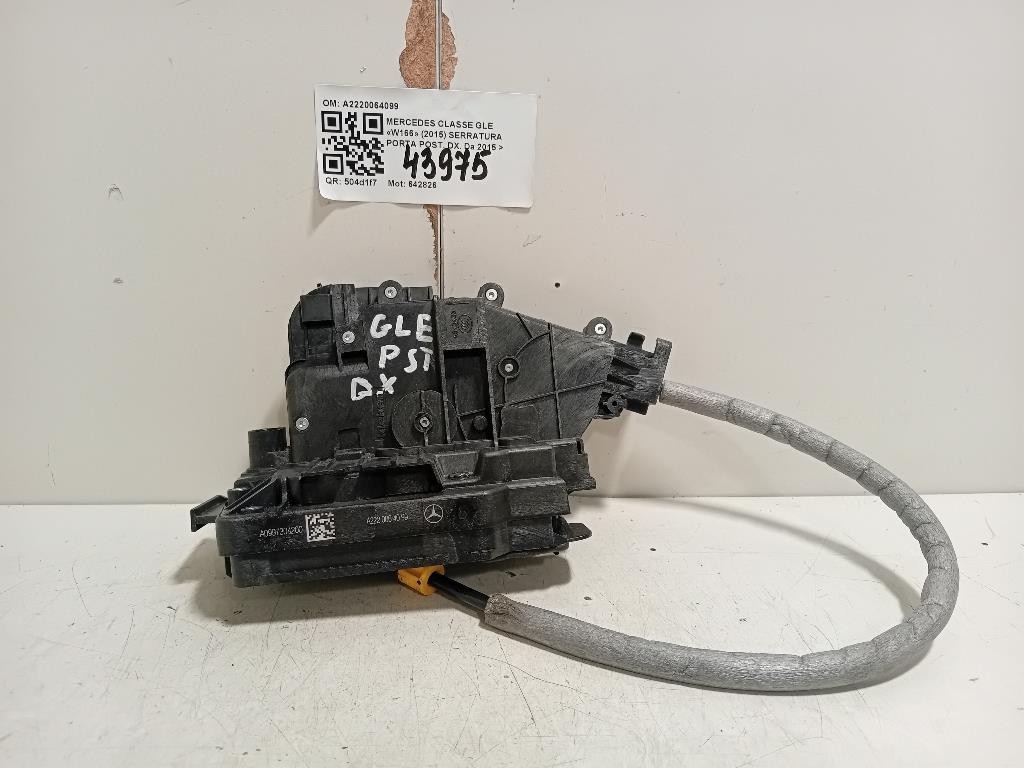 Serratura Porta POST DX A2220064099 Mercedes Classe GLE W166 2015