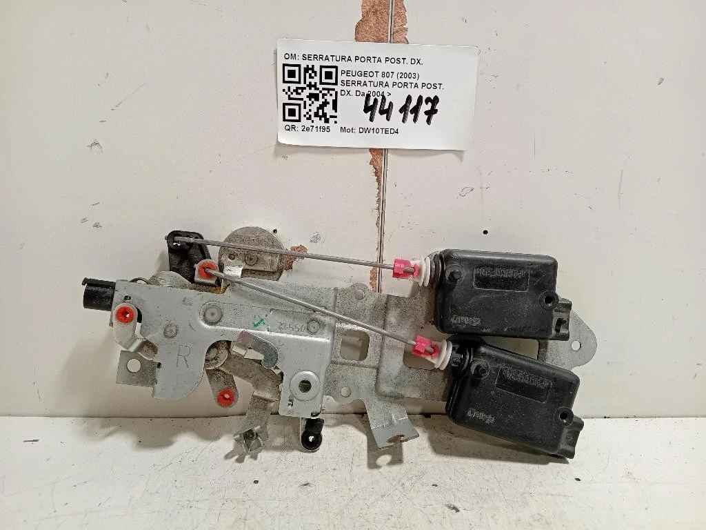 Serratura Porta POST DX SERRATURA PORTA POST DX Peugeot 807 2003