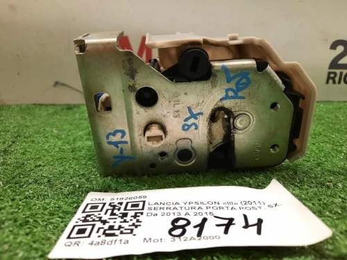 Serratura Porta POST SX 51926059 Lancia Ypsilon III 2011