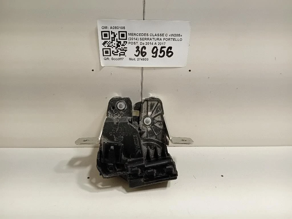 Serratura Portello POST A080105 Mercedes Classe C W205 2014