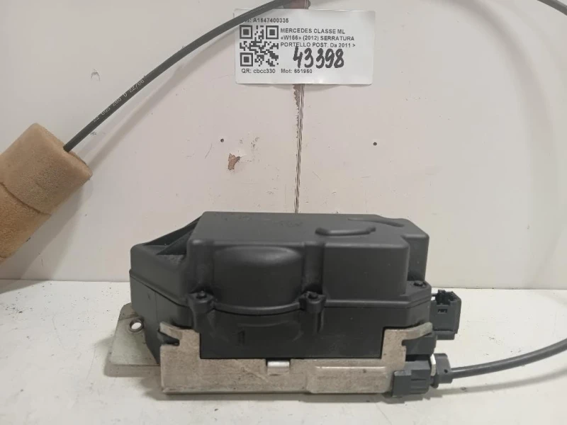 Serratura Portello POST A1647400335 Mercedes Classe ML W166 2012
