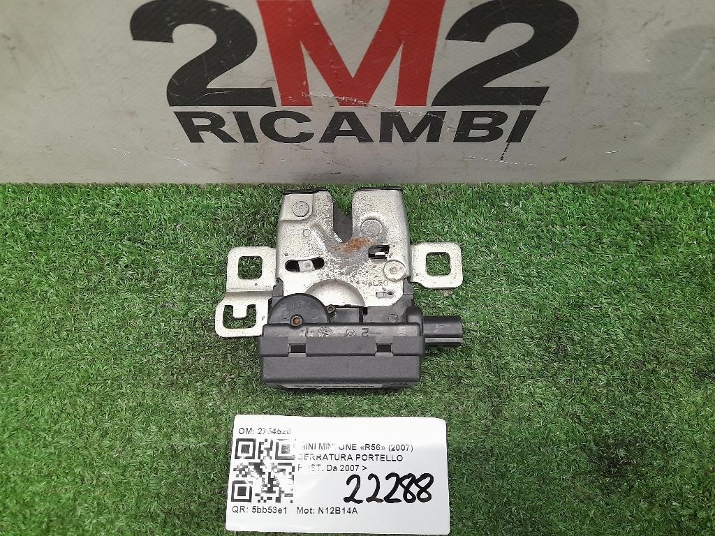 Serratura Portello POST 2754528 Mini MINI ONE R56 2007