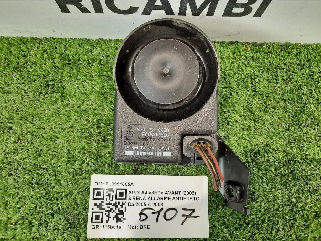 Sirena Allarme Antifurto 8L0951605A Audi A4 8ED Avant 2005