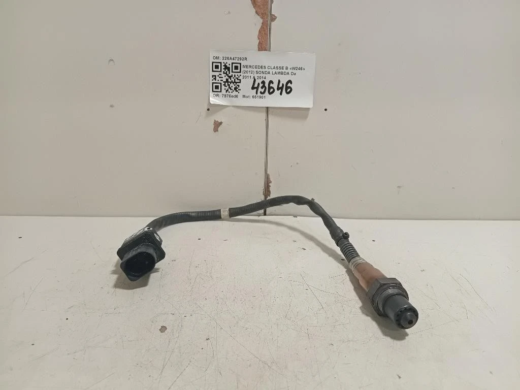 Sonda Lambda 226A47292R Mercedes Classe B W246 2012