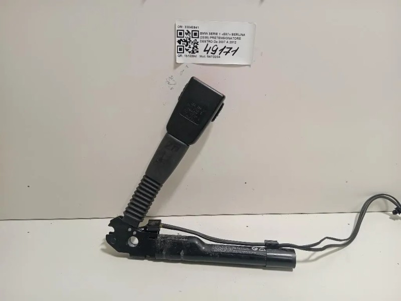 Pretensionatore Destro 33040941 Bmw Serie 1 E87 Berlina 2005