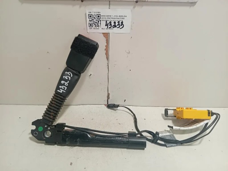 Pretensionatore Sinistro 7213563 Bmw Serie 1 F20 Berlina 2012