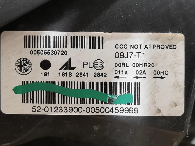 Proiettore ANT DX 50553073 Alfa Romeo Giulietta 2013