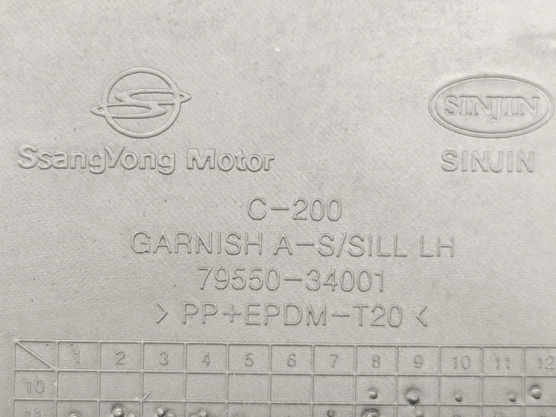 Sottoporta DX 79550-34001 Ssangyong Korando III 2011