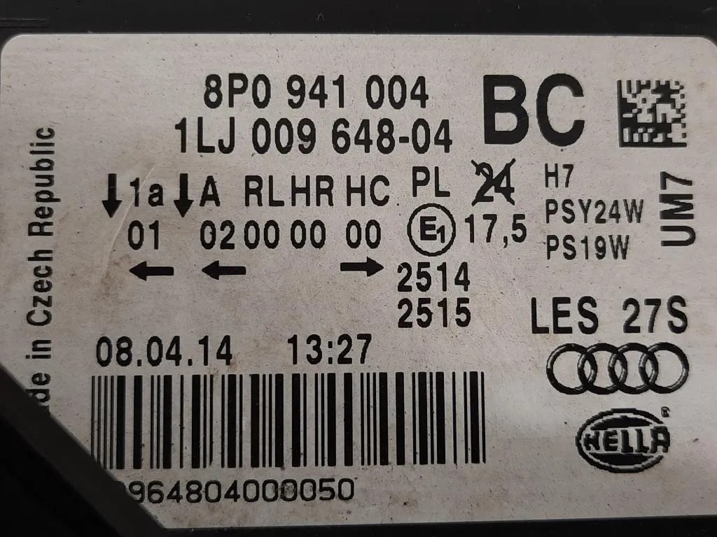 Proiettore ANT DX 8P0 941 004 Audi A3 8P1 2008