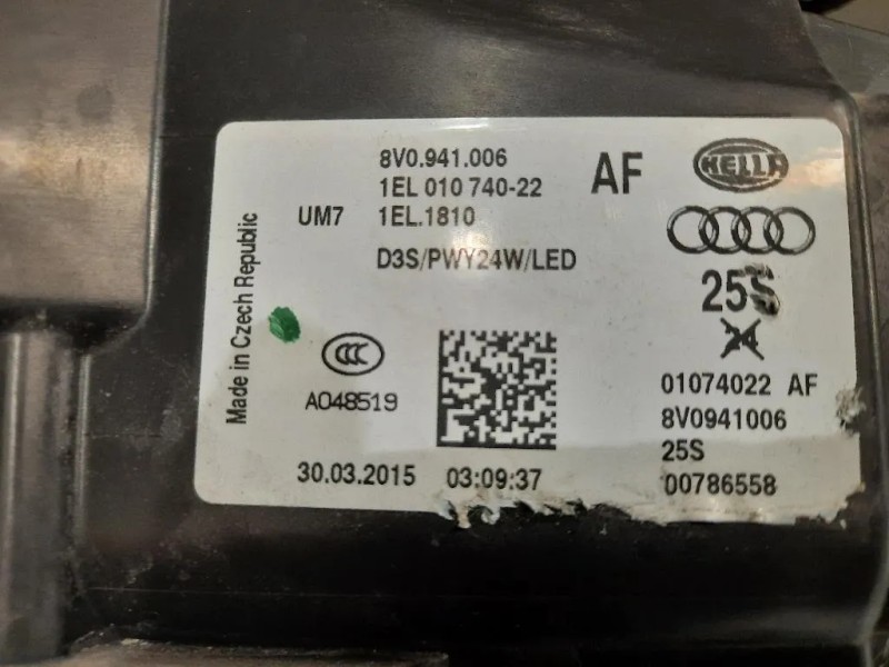 Proiettore ANT DX 8V0941006AF Audi A3 8V1 2012
