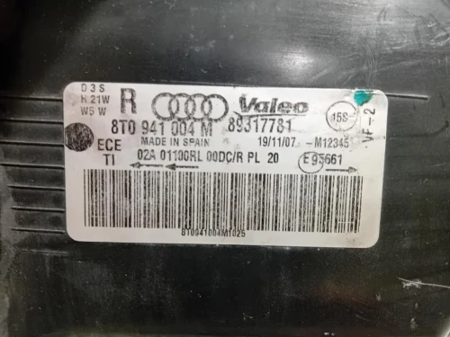 Proiettore ANT DX 8T0941004 M DESTRO DX XENON Audi A5 8T3 2008