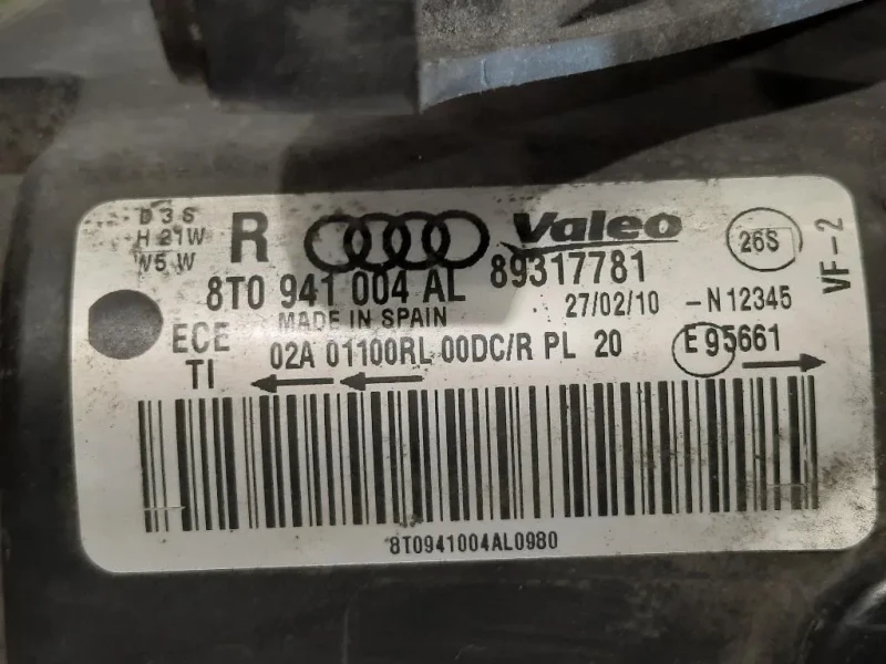 Proiettore ANT DX 8T0 941 004 AL Audi A5 8TA Sportback 2008