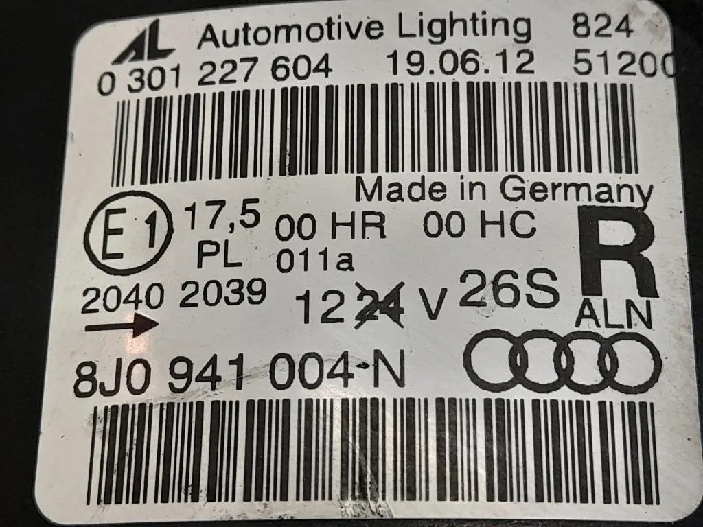 Proiettore ANT DX 8J0941004N Audi TT 8J3 2007