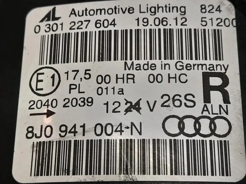 Proiettore ANT DX 8J0941004N Audi TT 8J3 2007