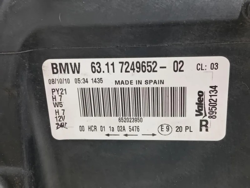 Proiettore ANT DX 63117249652-02 Bmw Serie 1 E87 Berlina 2005