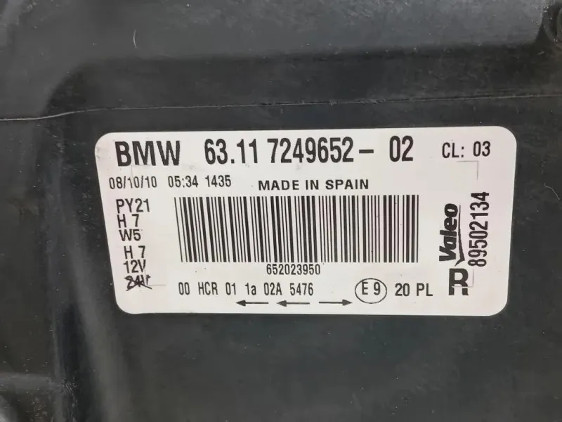 Proiettore ANT DX 63117249652-02 Bmw Serie 1 E87 Berlina 2005