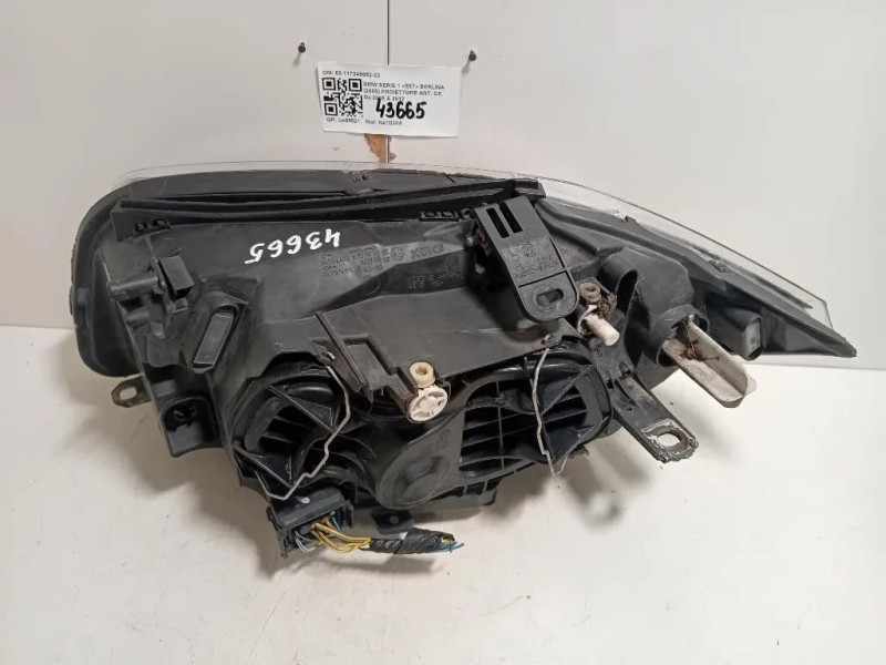 Proiettore ANT DX 63117249652-02 Bmw Serie 1 E87 Berlina 2005