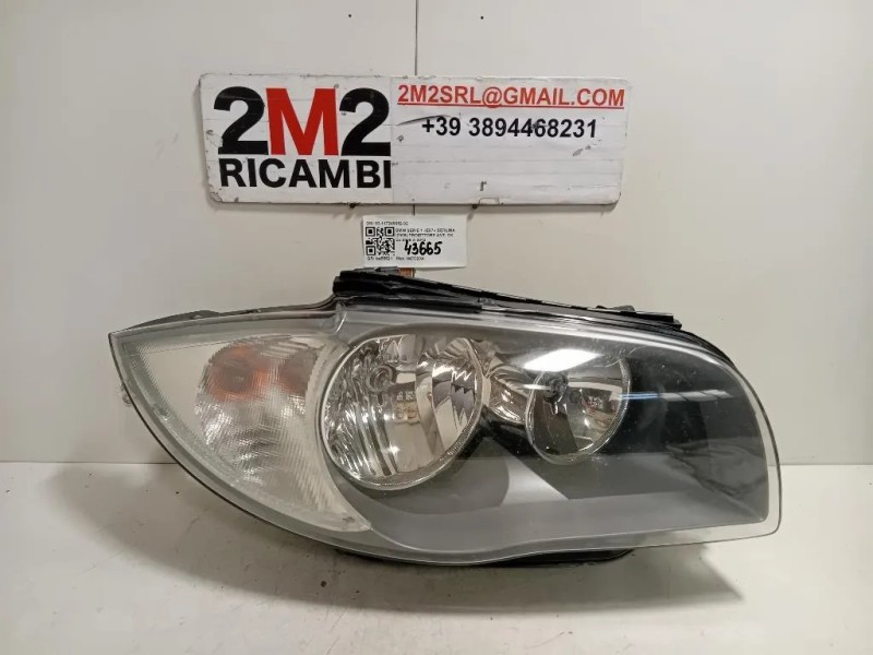 Proiettore ANT DX 63117249652-02 Bmw Serie 1 E87 Berlina 2005