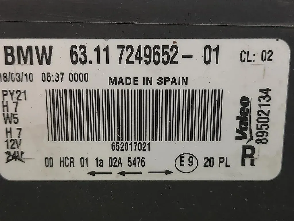 Proiettore ANT DX 89502134 Bmw Serie 1 E87 Berlina 2005