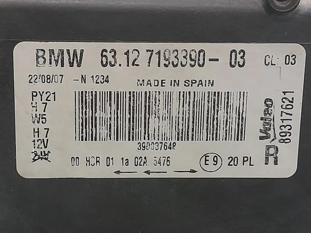 Proiettore ANT DX 89317621 Bmw Serie 1 E87 Berlina 2005