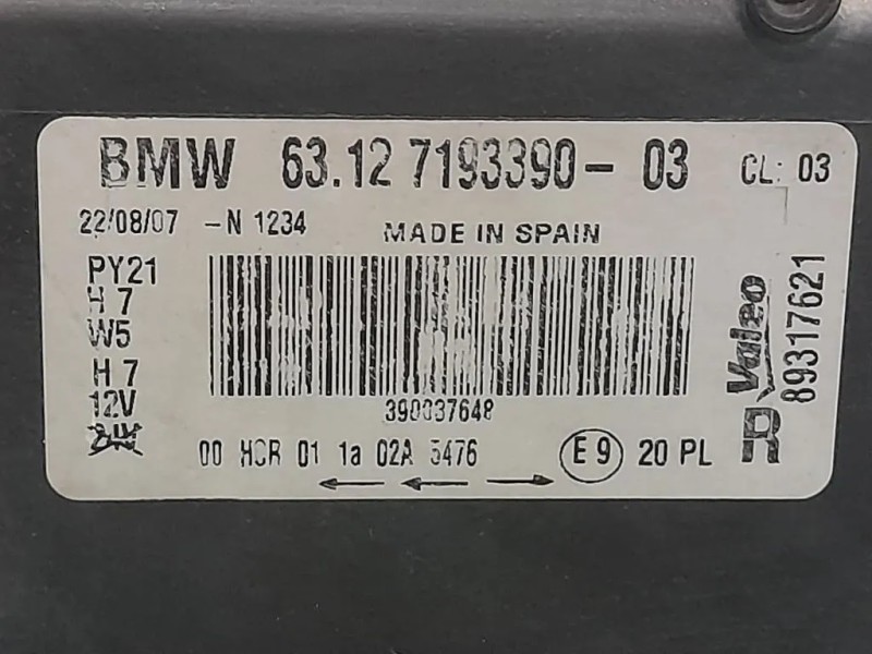 Proiettore ANT DX 89317621 Bmw Serie 1 E87 Berlina 2005