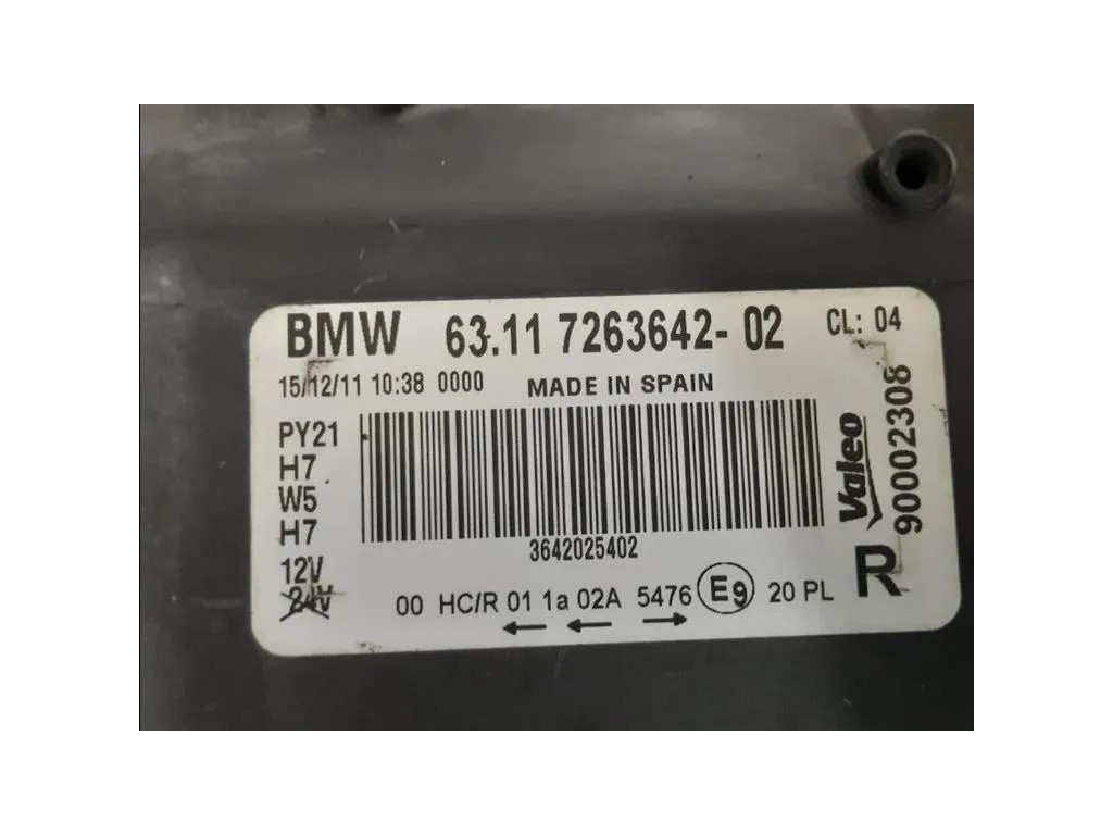 Proiettore ANT DX 7263642-02 Bmw Serie 1 E87 Berlina 2005