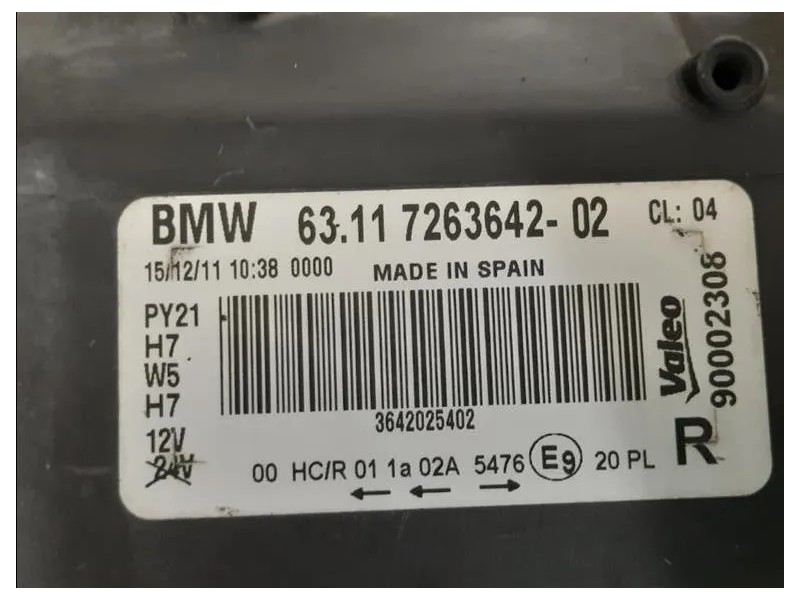 Proiettore ANT DX 7263642-02 Bmw Serie 1 E87 Berlina 2005