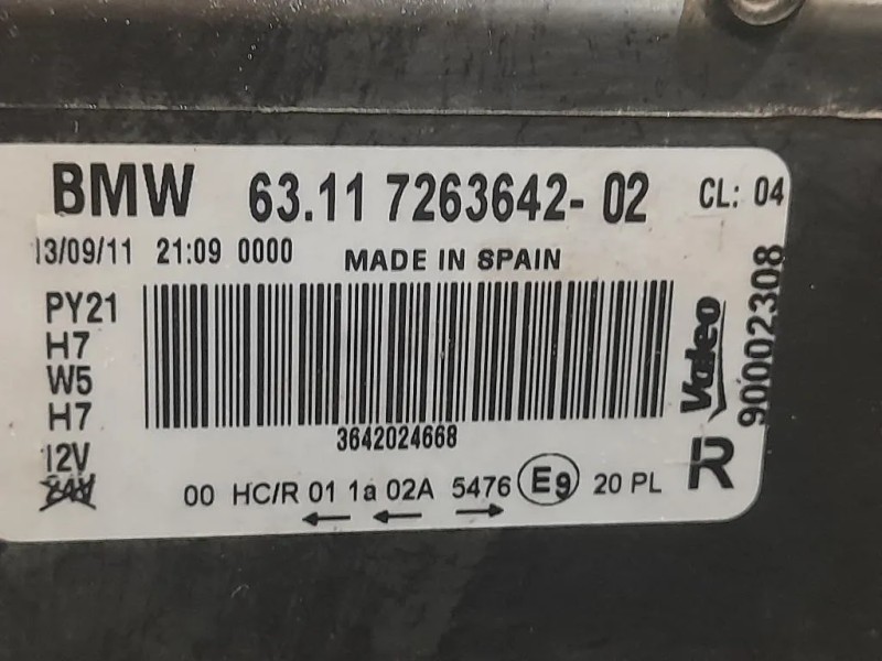 Proiettore ANT DX 726364202 Bmw Serie 1 E88 Cabrio 2005