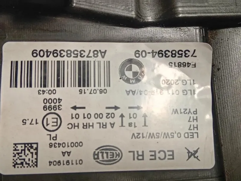 Proiettore ANT DX 1LG011919-04 Bmw Serie 1 F20 Berlina 2012