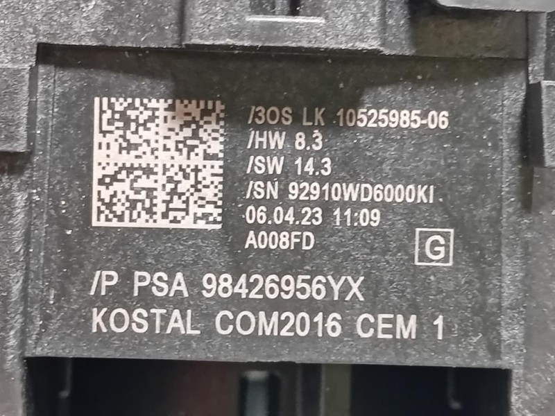 Devioguida Completo 98426956YX CONTATTO SPIRALATO DEVIO Opel Corsa F 2019