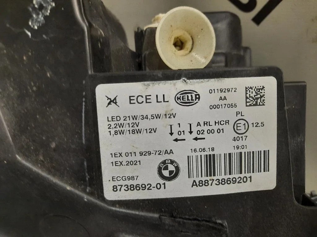 Proiettore ANT DX 8738692 Bmw Serie 1 F20 Berlina 2015