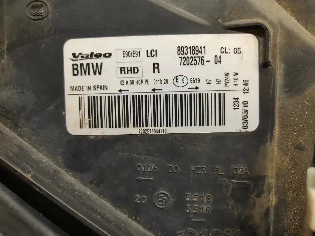 Proiettore ANT DX 89318941 63117202576 Bmw Serie 3 E90 Berlina 2005