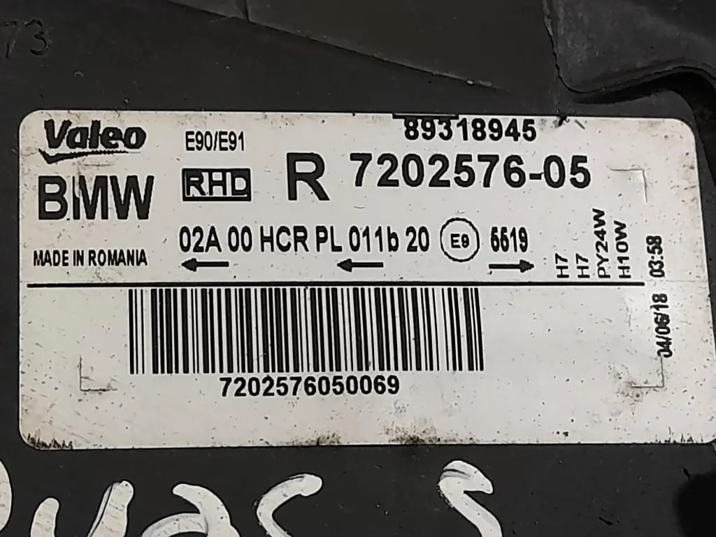 Proiettore ANT DX 7202576-05 Bmw Serie 3 E91 Touring 2005