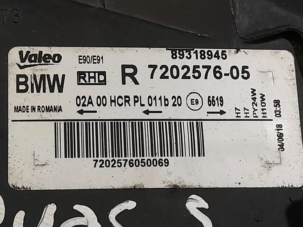 Proiettore ANT DX 7202576-05 Bmw Serie 3 E91 Touring 2005