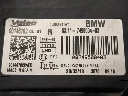Proiettore ANT DX 6311-7495004-03 Bmw X1 F48 2015