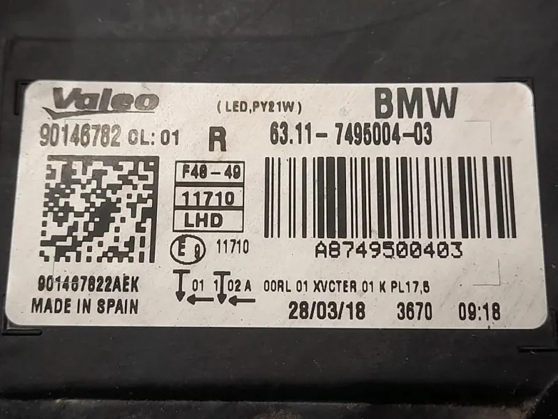Proiettore ANT DX 6311-7495004-03 Bmw X1 F48 2015