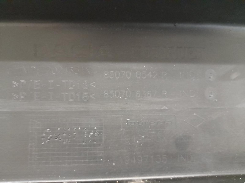 Spoiler Paraurti INF POST 850700542R Dacia Duster II 2018