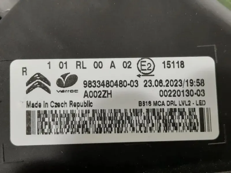 Proiettore ANT DX 9833480480 Citroen C3 III 2020