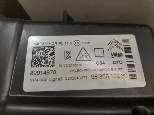 Proiettore ANT DX 89914878 Citroen C5 Aircross 2018