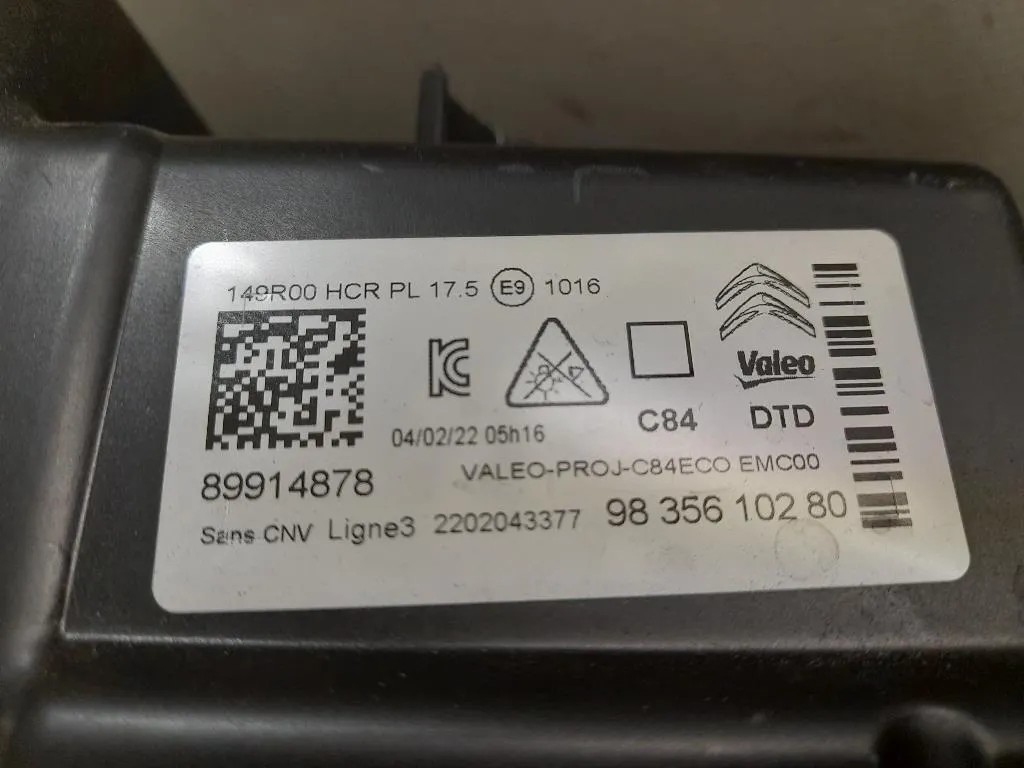 Proiettore ANT DX 89914878 Citroen C5 Aircross 2018