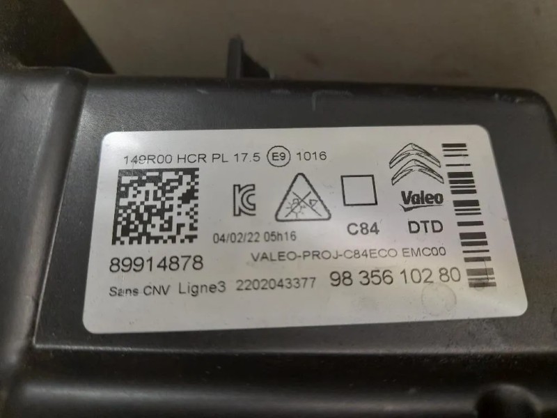 Proiettore ANT DX 89914878 Citroen C5 Aircross 2018