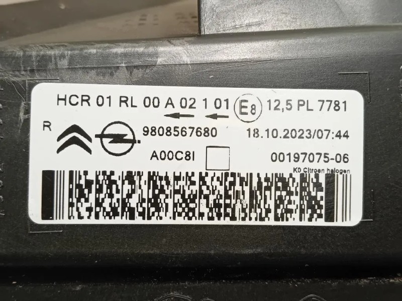 Proiettore ANT DX 00197075-06 Citroen Jumper III 2014